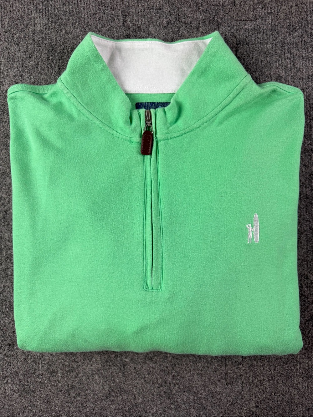 Johnnie-O West Coast Prep Mens 100% Cotton L/S 1/4 Zip Sweatshirt Sz L Green